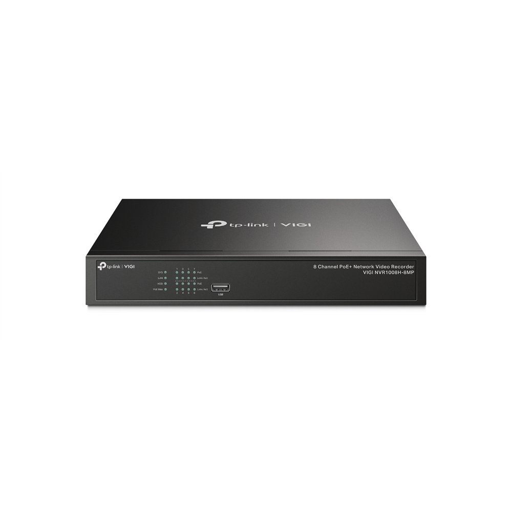 tp-link vigi nvr1008h-8mp grabadore de ví­deo en red (nvr) negro