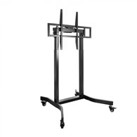tooq lux soporte de suelo con ruedas y regulación eléctrica de altura para pantallas 55"-100", negro