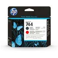 hp cabezal de impresión designjet 744 negro mate/rojo cromático