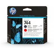 hp cabezal de impresión designjet 744 negro mate/rojo cromático