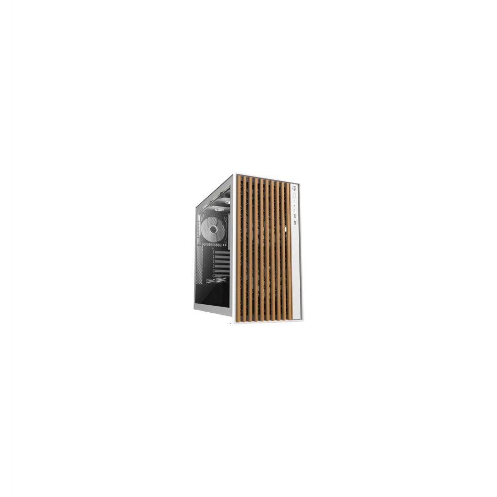 nox nxhummerelement carcasa de ordenador torre blanco, madera