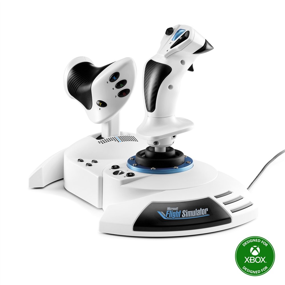 thrustmaster t.flight hotas one microsoft flight simulator edition negro, blanco usb joystick/palanca de control lateral + cuadr