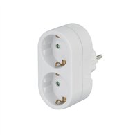 hama 00108876 adaptador de enchufe eléctrico tipo c (euroconcexión) + tipo f blanco