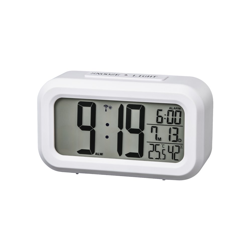 hama rc 660 reloj despertador digital blanco