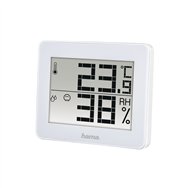 hama | termómetro e higrómetro digital (control de humedad y temperatura de interiores, almacenamiento de datos), color blanco