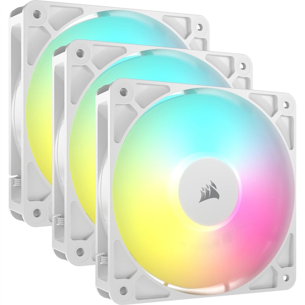 corsair rs120 argb carcasa del ordenador ventilador 12 cm blanco 3 pieza(s)