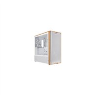 lian li lancool lan217w carcasa de ordenador midi tower blanco, madera