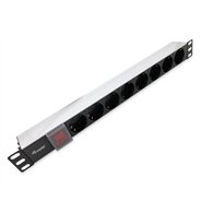 equip 333293 unidad de distribución de energía (pdu) 8 salidas ac 1u negro, plata