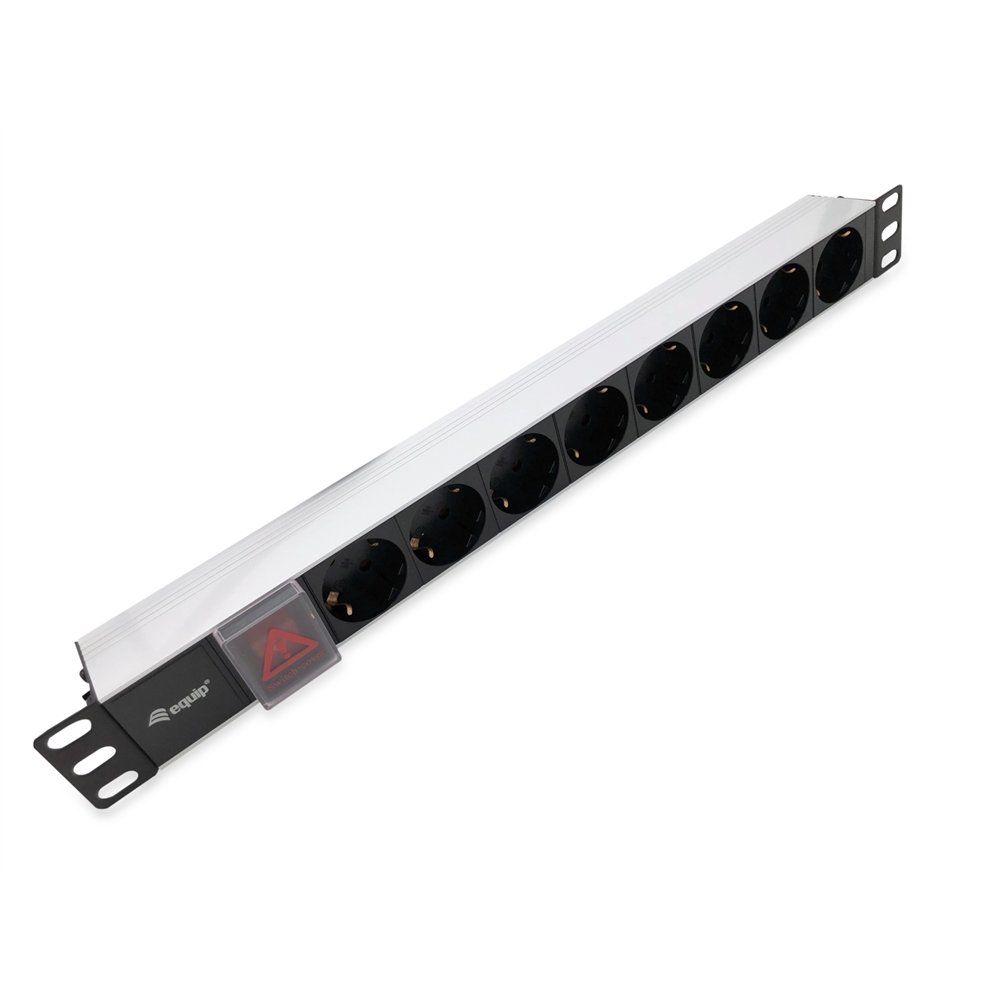 equip 333293 unidad de distribución de energía (pdu) 8 salidas ac 1u negro, plata