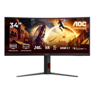 aoc g4 cu34g4z pantalla para pc 86,4 cm (34") 3440 x 1440 pixeles wide quad hd led negro, rojo
