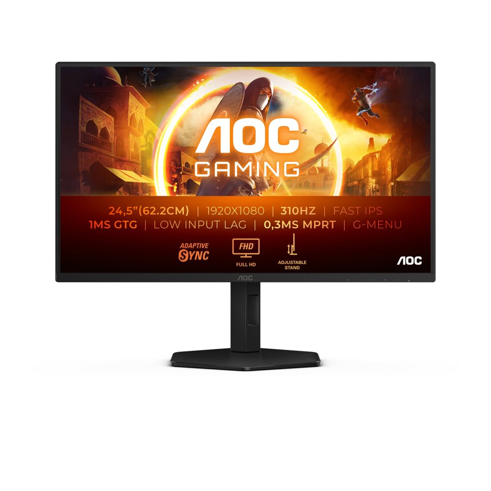 aoc g4 25g4sxu pantalla para pc 62,2 cm (24.5") 1920 x 1080 pixeles full hd led negro, gris