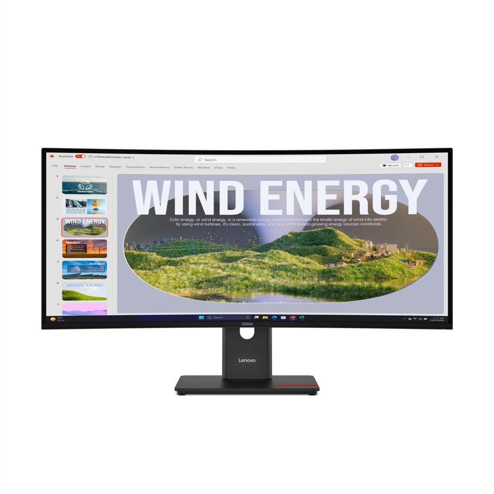 lenovo thinkvision t34wd-40 led display 86,4 cm (34") 3440 x 1440 pixeles wide quad hd negro