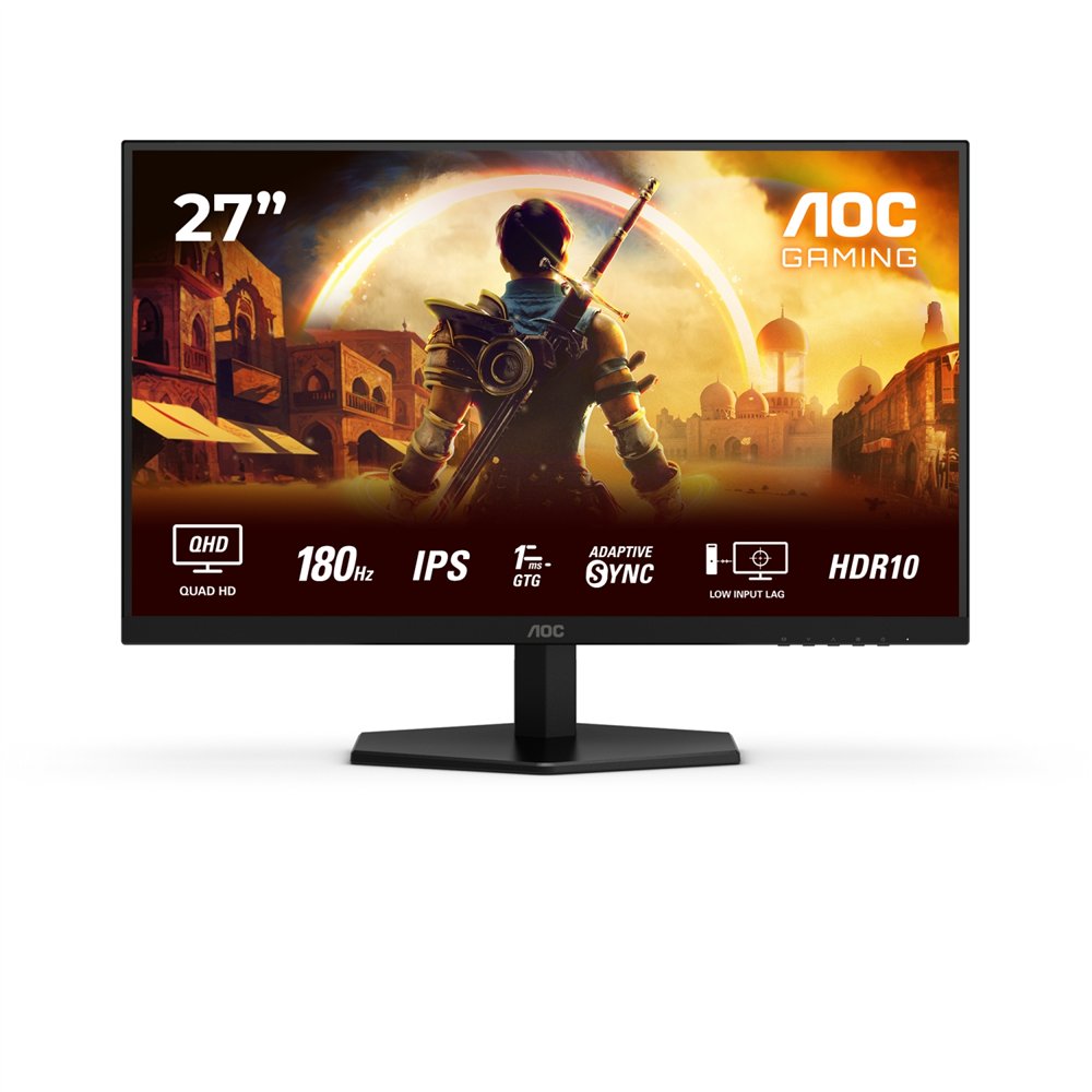 aoc g4 q27g42xe pantalla para pc 68,6 cm (27") 2560 x 1440 pixeles quad hd negro, rojo