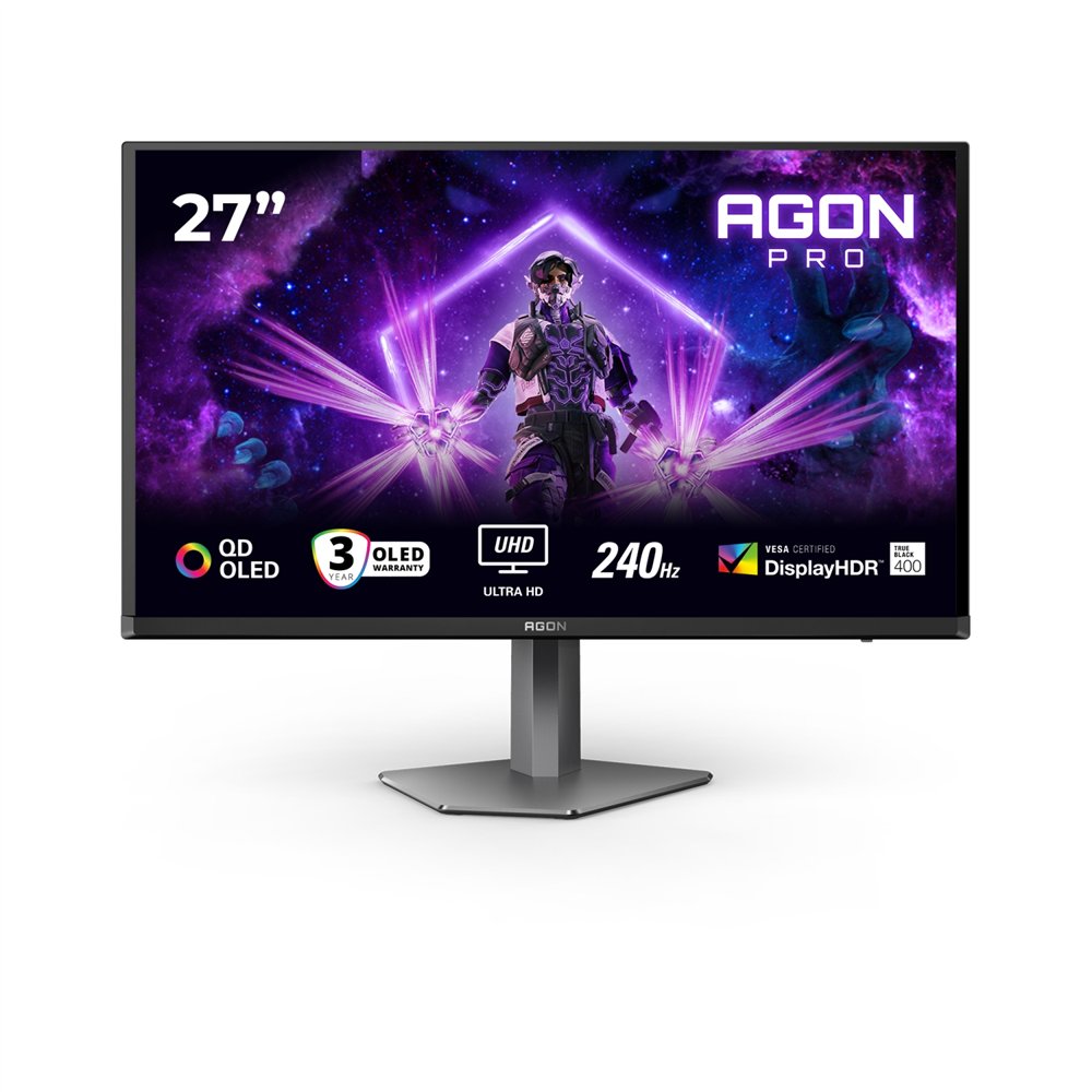 aoc g2 ag276uzd pantalla para pc 67,3 cm (26.5") 3840 x 2160 pixeles 4k ultra hd oled negro
