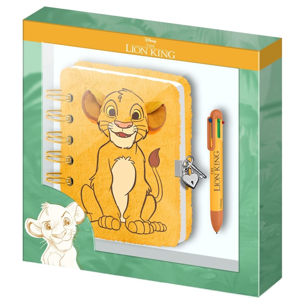 diario peluche + boligrafo el rey leon disney