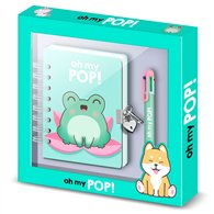 diario + boligrafo froggy oh my pop!