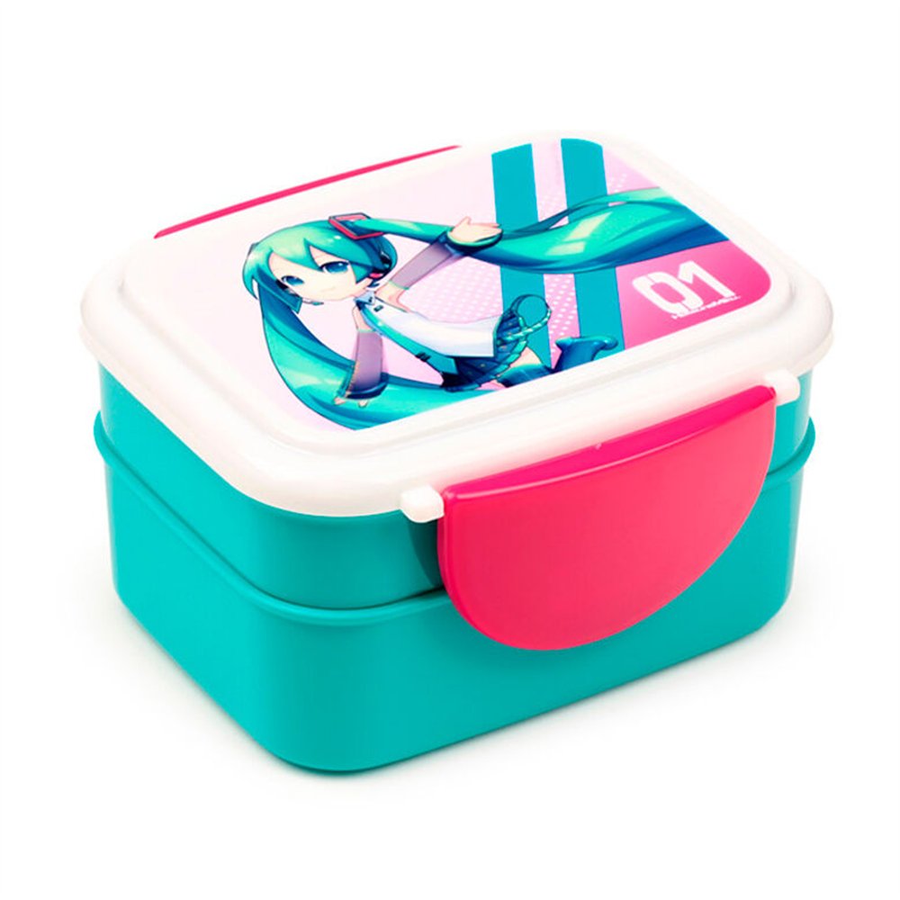 sandwichera + cubiertos hatsune miku