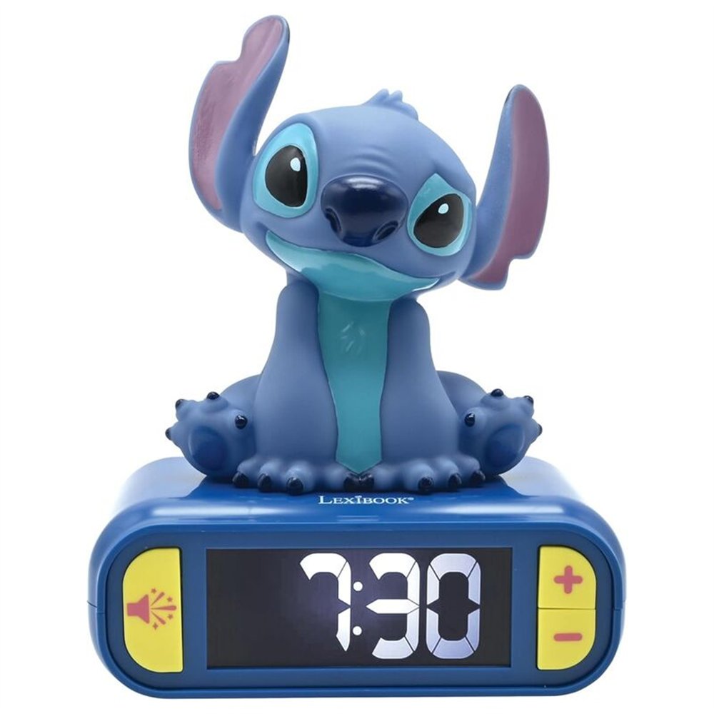 despertador 3d digital stitch disney luz y sonido