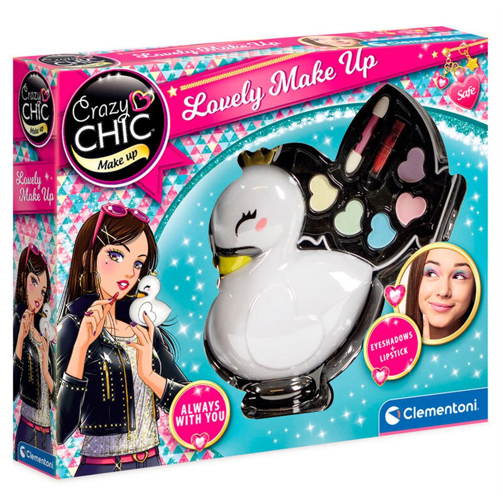 estuche maquillaje cisne lovely make up crazy chic