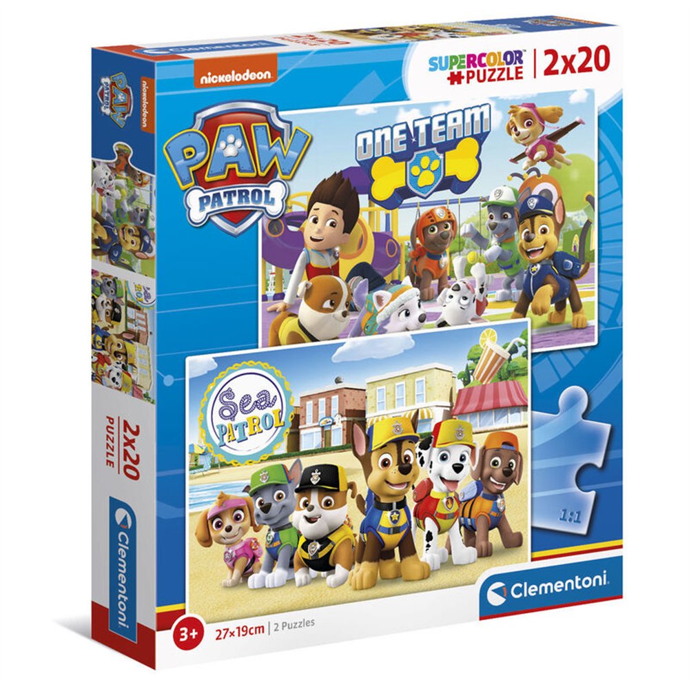 puzzle patrulla canina paw patrol 2x20pzs