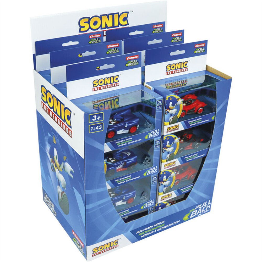 coche pull speed sonic the hedgehog kart surtido