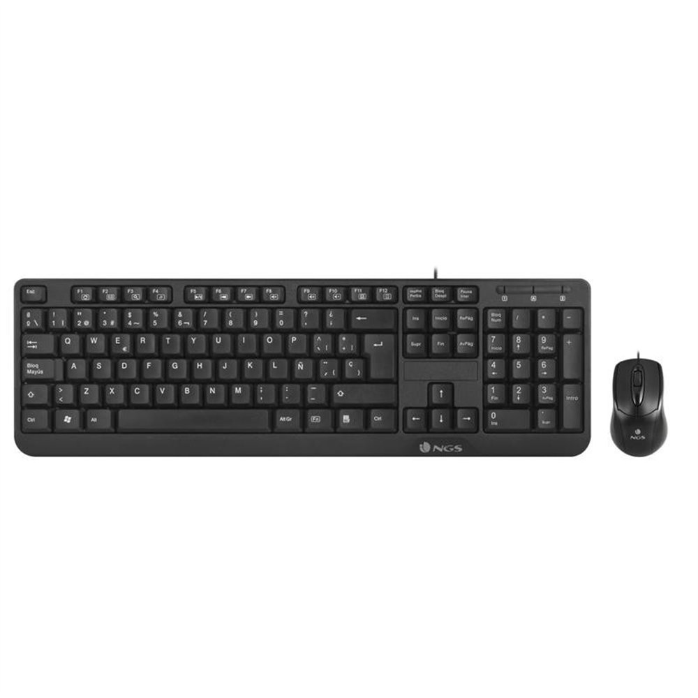 teclado + raton ngs cocoakit usb multimedia black
