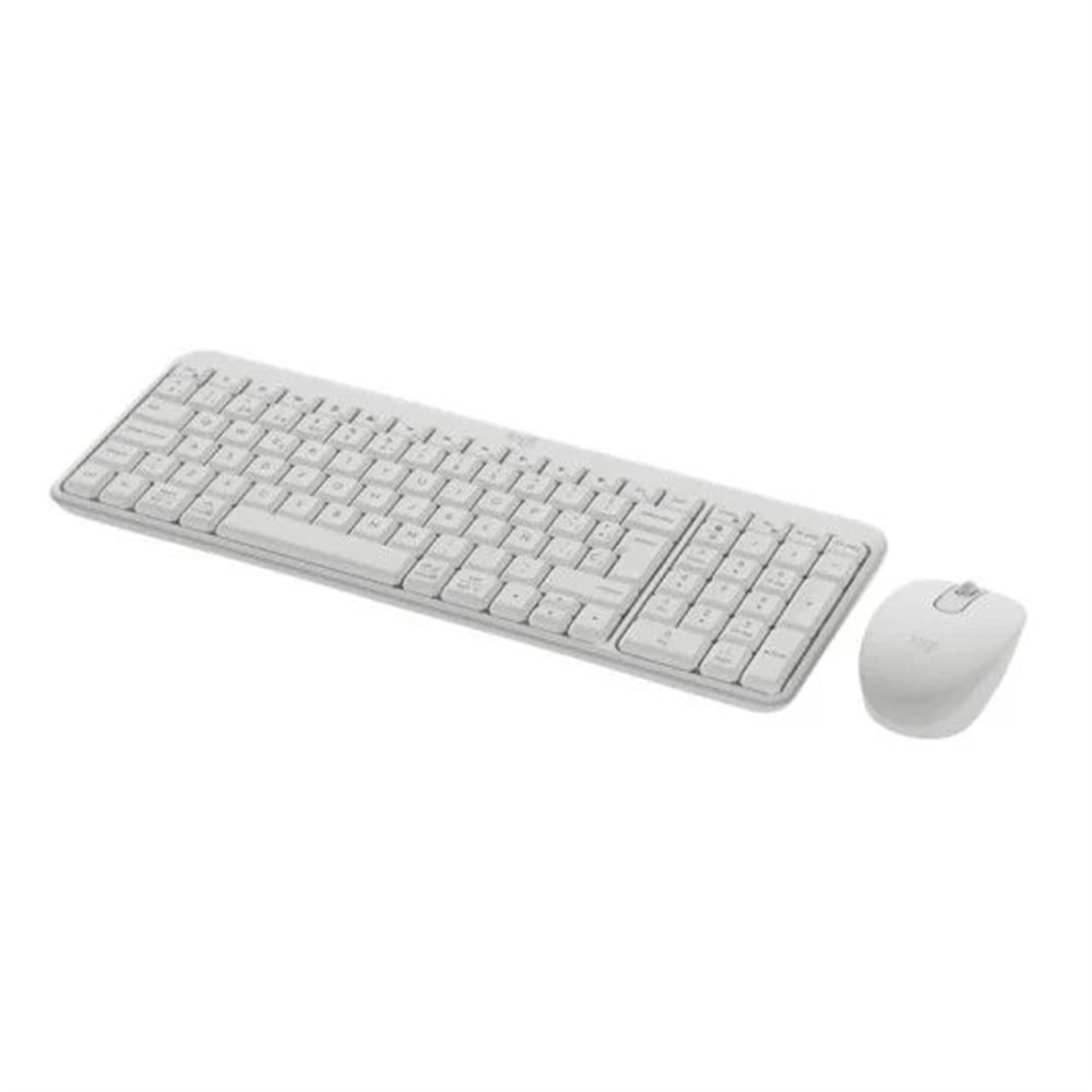 teclado + raton logitech mk250 wireless white