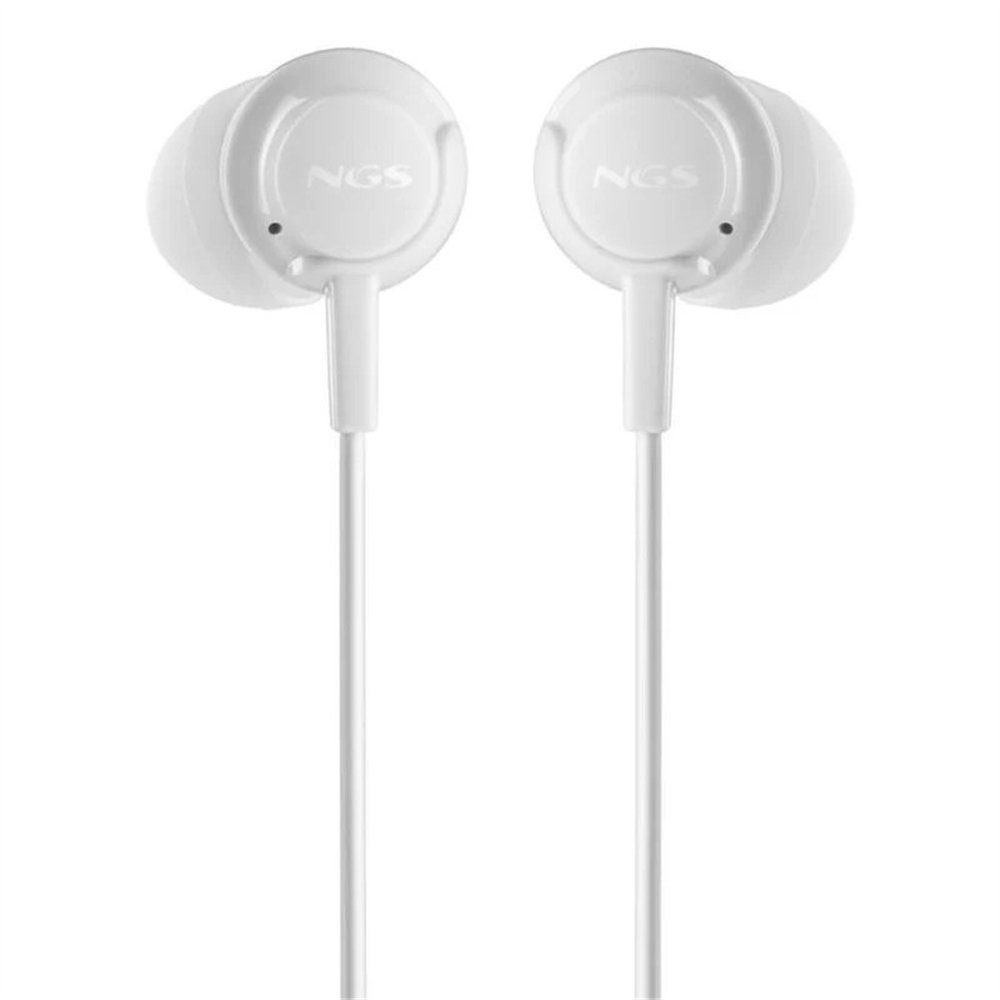 auriculares + microfono ngs drift in ear jack 3,5mm white