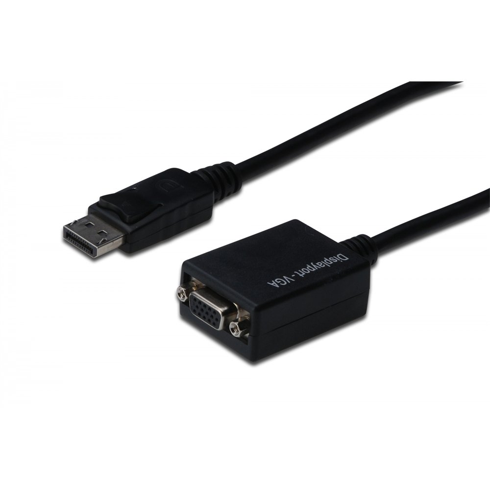 assmann electronic ak-340403-001-s adaptador de cable video displayport macho a vga hembra 0.15m negro