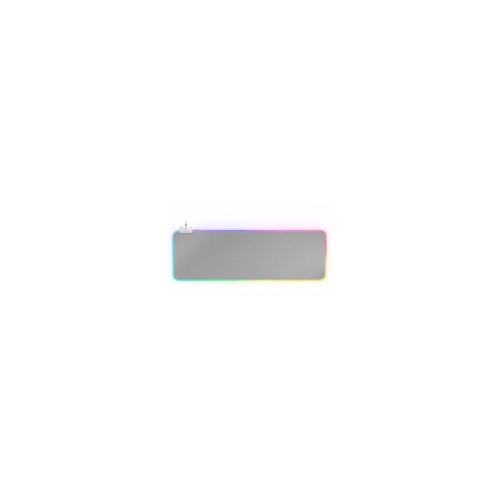 mars gaming alfombrilla gaming rgb xxl blanco, plata