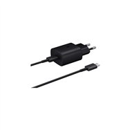 samsung cargador 25w con cable usb-c negro ep-ta800xbegww