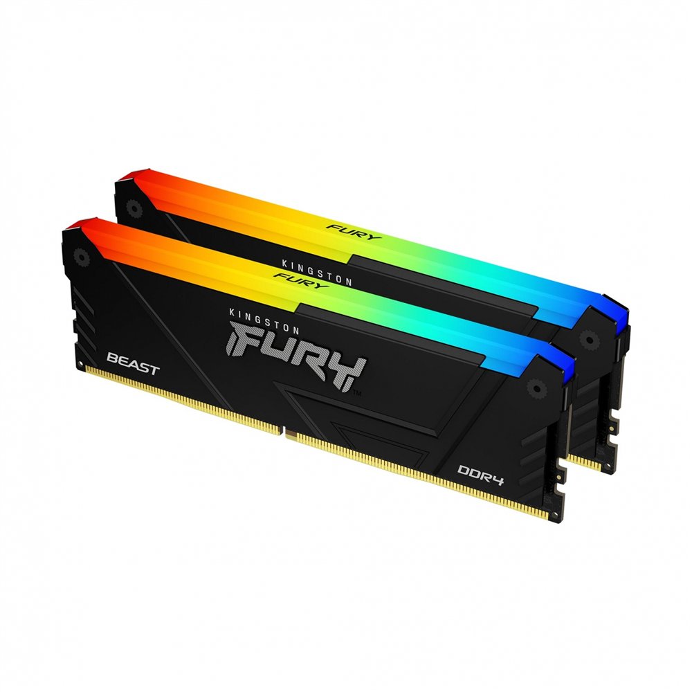 kingston technology fury beast rgb módulo de memoria 16 gb 2 x 8 gb ddr4 3200 mhz