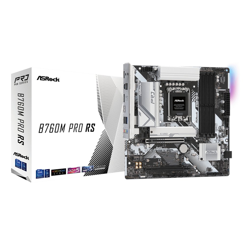 asrock b760m pro rs intel b760 lga 1700 micro atx