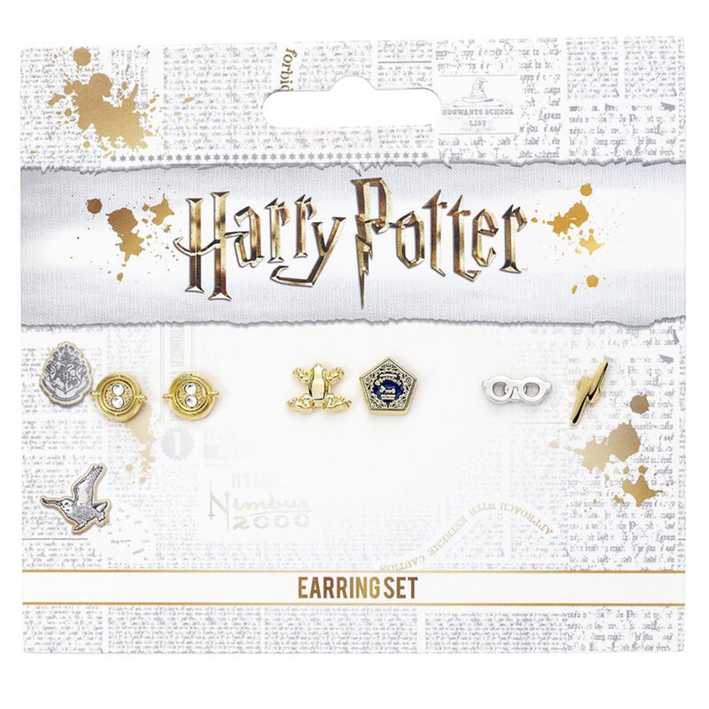 set 3 pendientes harry potter surtido