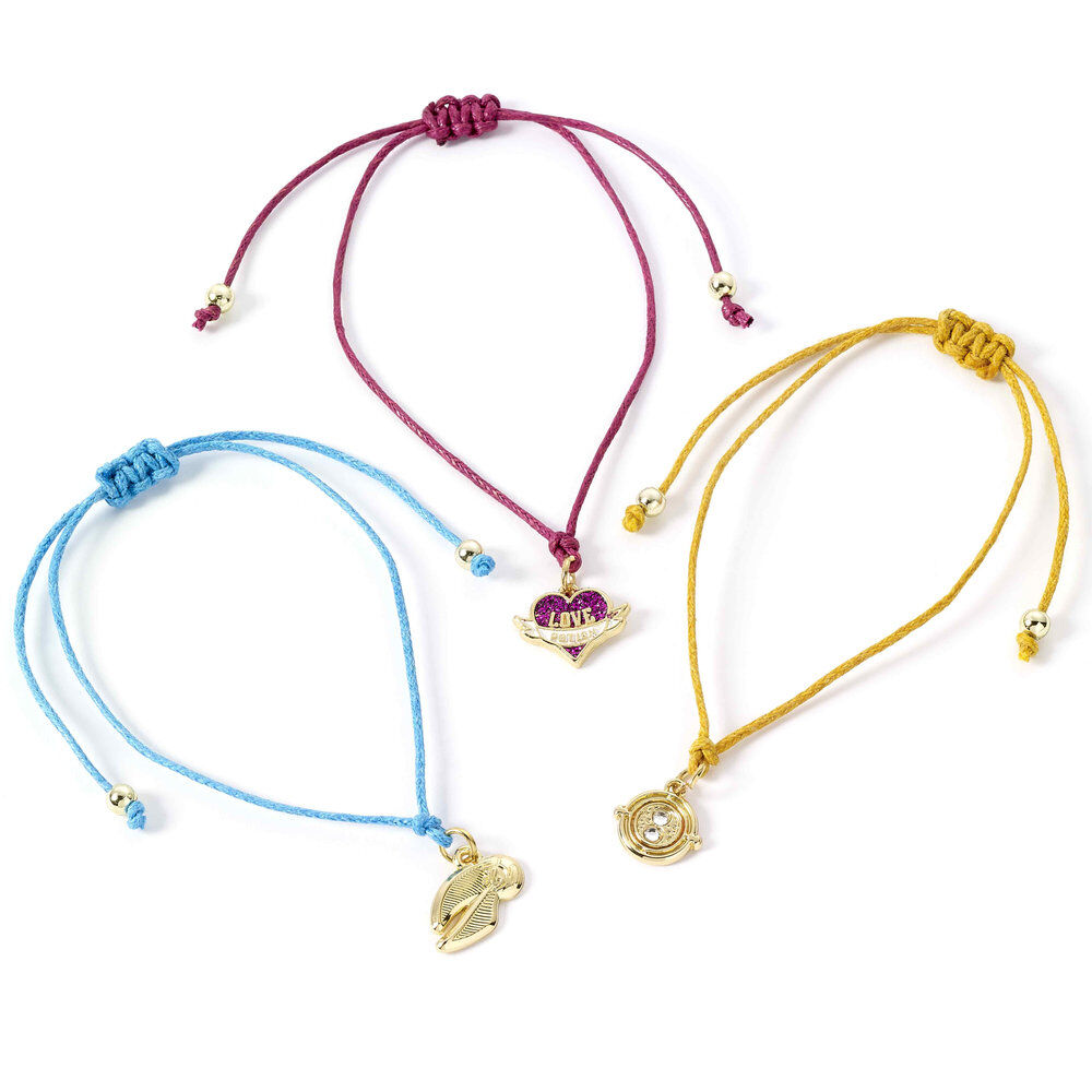 set 3 pulseras amistad snitch dorada harry potter