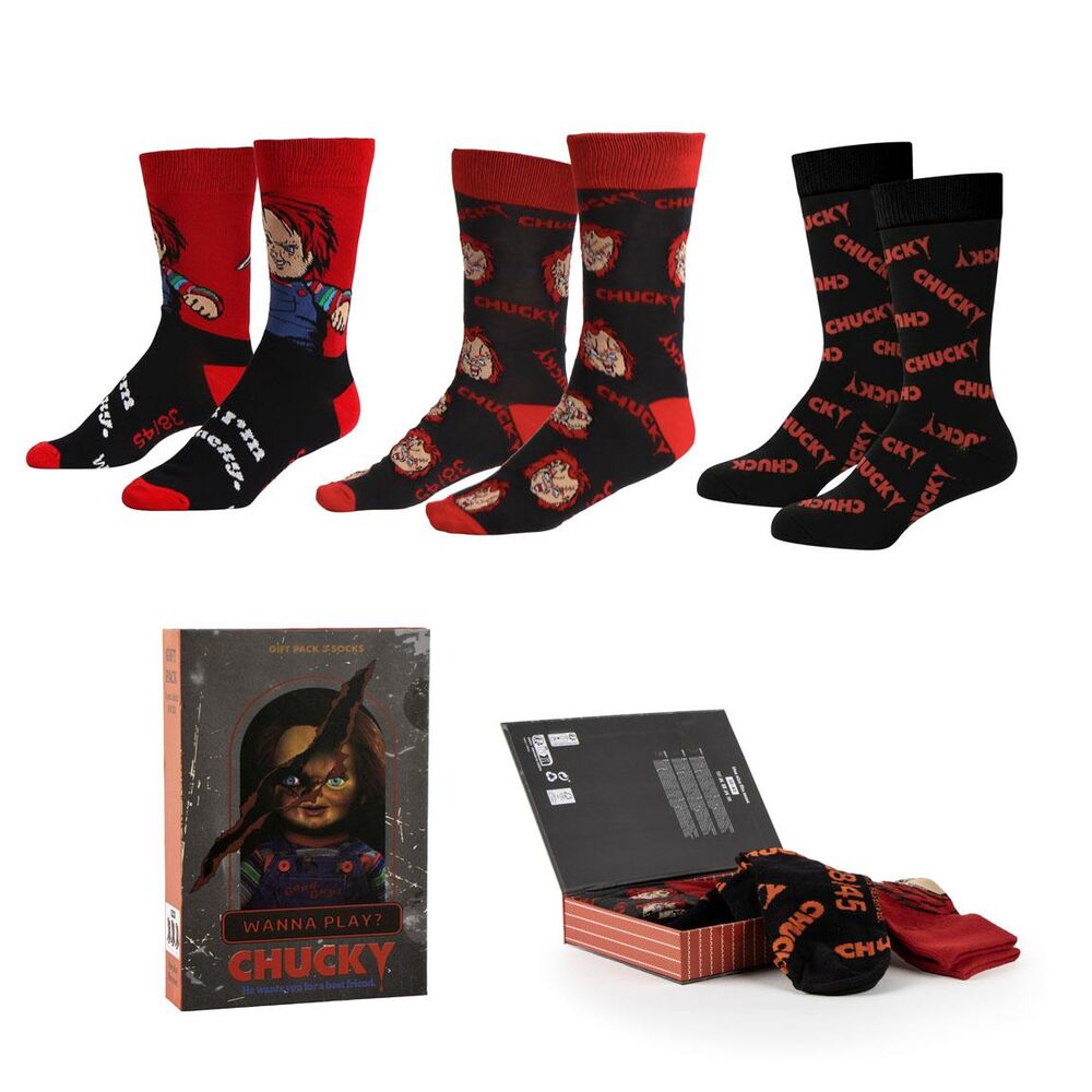 set 3 calcetines chucky adulto