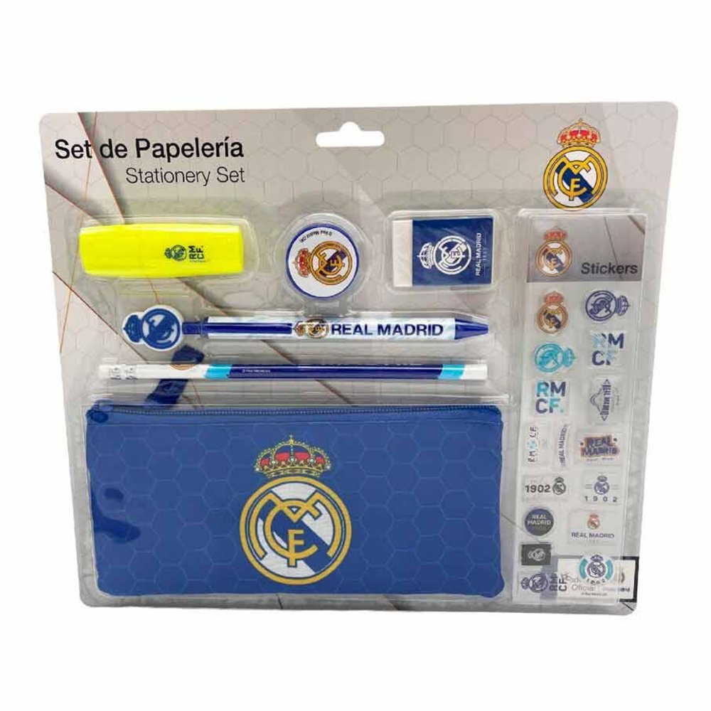 set papeleria real madrid 7pzs