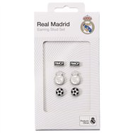 set 3 pares de pendientes real madrid