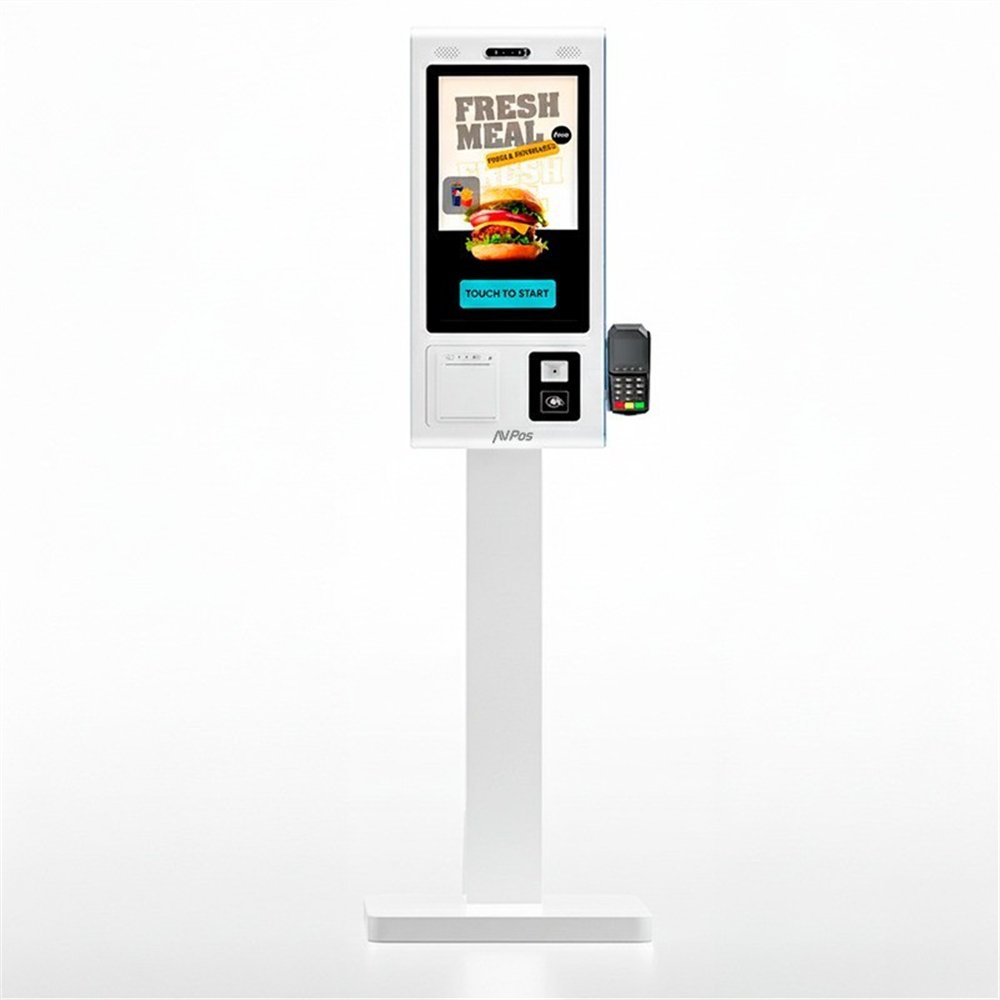 kiosko autoservicio avpos smartline suelo 27 i5 10th/8gb/256gb/wifi/printer/2d/w11pro white