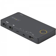 startech.com switch conmutador de 2 puertos hí­brido usb-a hdmi y usb-c para 1 monitor hdmi 2.0 4k de 60hz para ordenador de sob