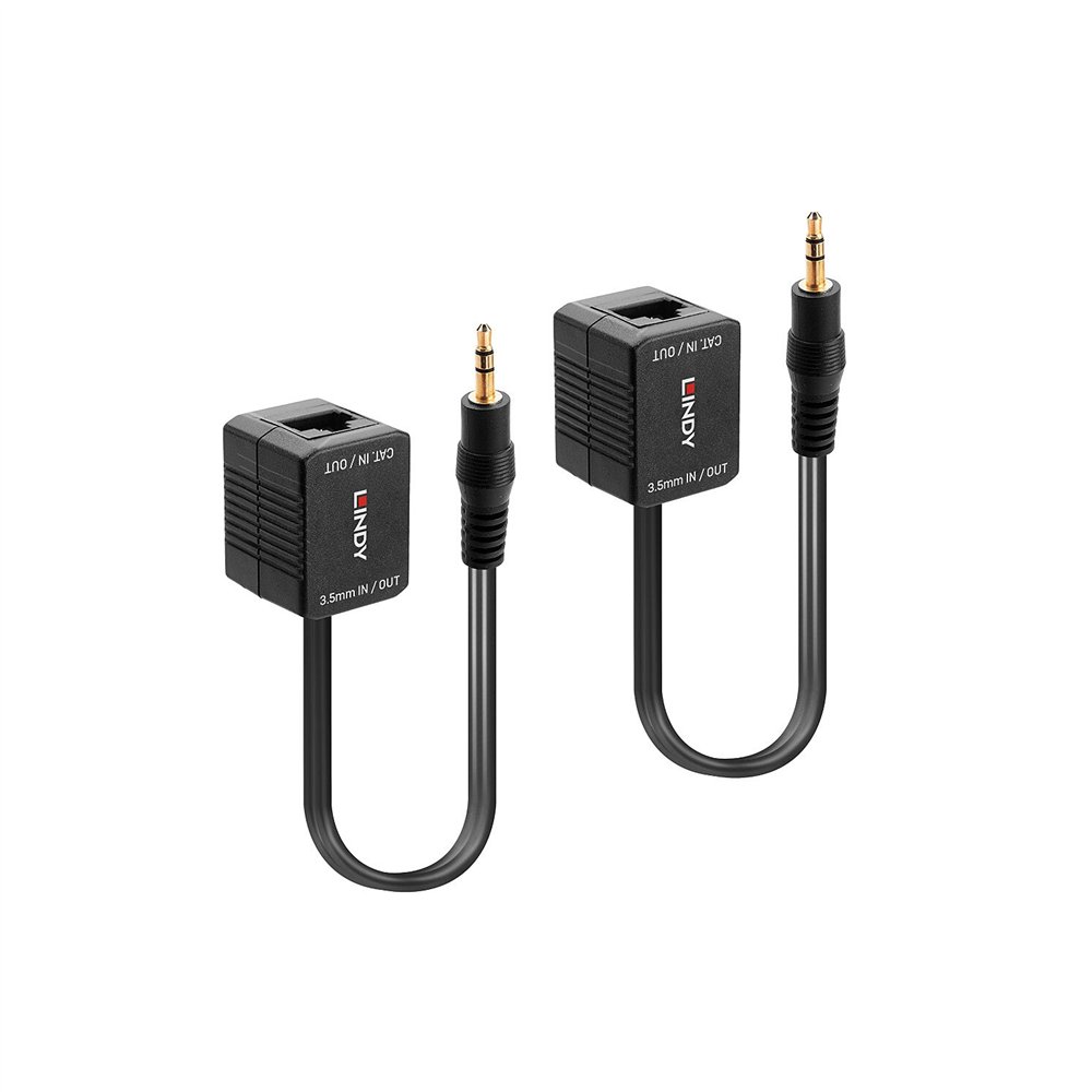 lindy 70450 extensor audio/video transmisor y receptor de señales av negro