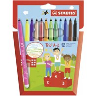 stabilo trio aâ€“z rotulador fino multicolor 12 pieza(s)