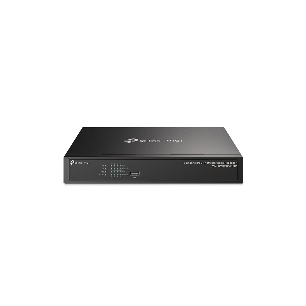 tp-link vigi nvr1008h-8p grabadore de ví­deo en red (nvr) negro