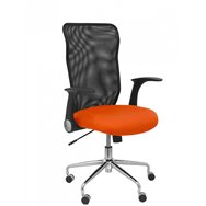 piqueras y crespo silla minaya respaldo malla negro asiento bali naranja oscuro