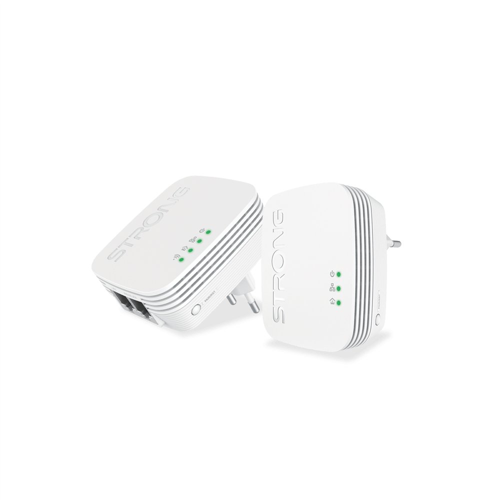 strong powerlwf600duomini adaptador de red powerline 600 mbit/s ethernet wifi blanco 2 pieza(s)