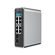 ruijie networks rg-nis2100 gestionado l2 gigabit ethernet (10/100/1000) energía sobre ethernet (poe) negro, acero inoxidable