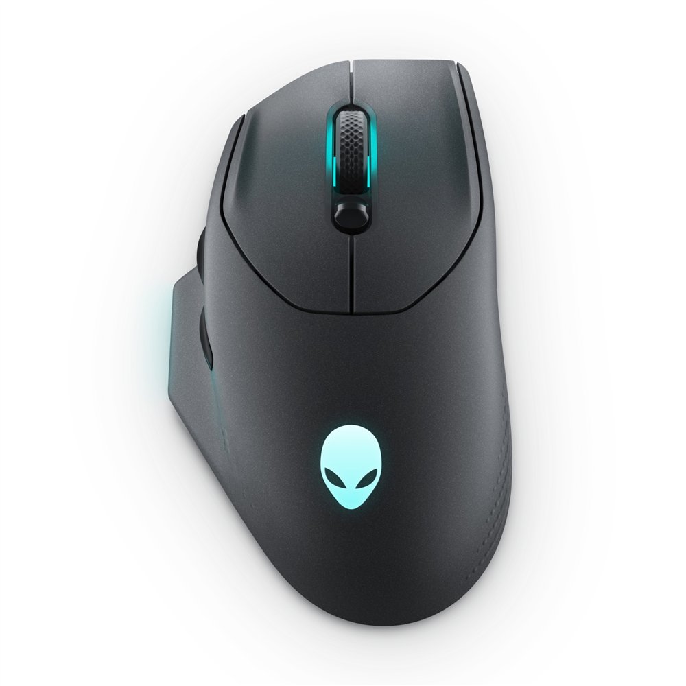 alienware aw620m ratón juego mano derecha rf wireless + usb type-c óptico 26000 dpi