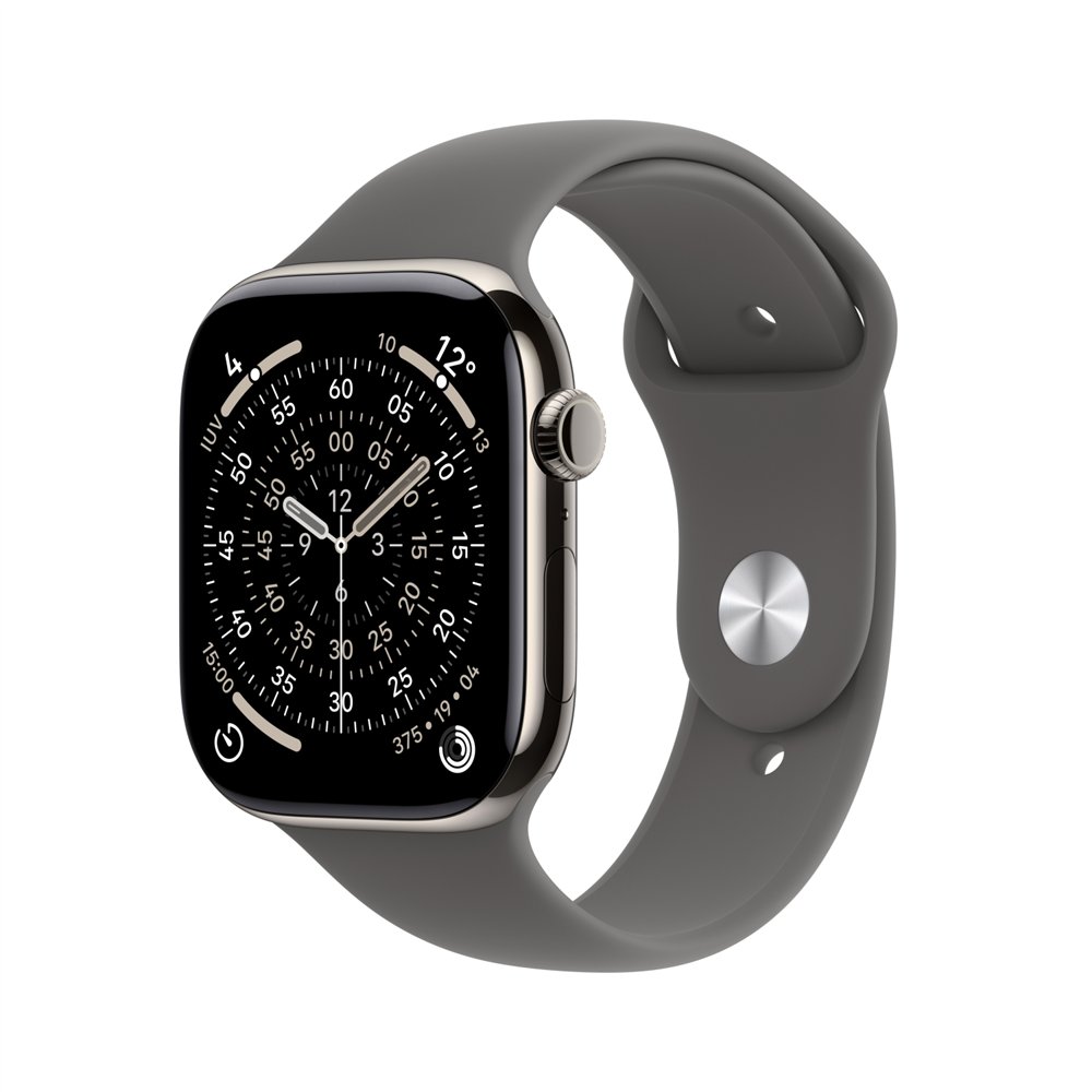 apple watch series 11 oled 42 mm digital 374 x 446 pixeles pantalla táctil 5g titanio wifi gps (satélite)