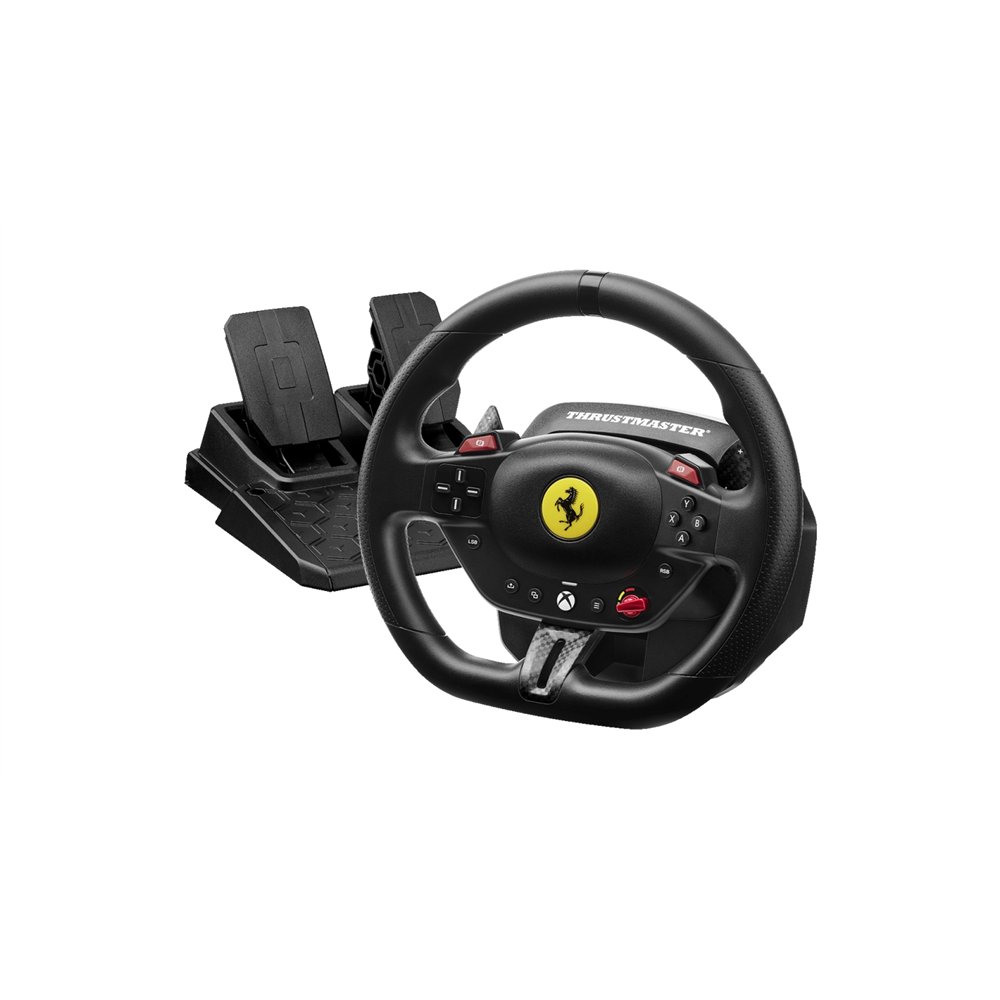 thrustmaster t98 ferrari 296 gts negro usb volante + pedales analógico/digital pc, xbox one, xbox series s, xbox series x