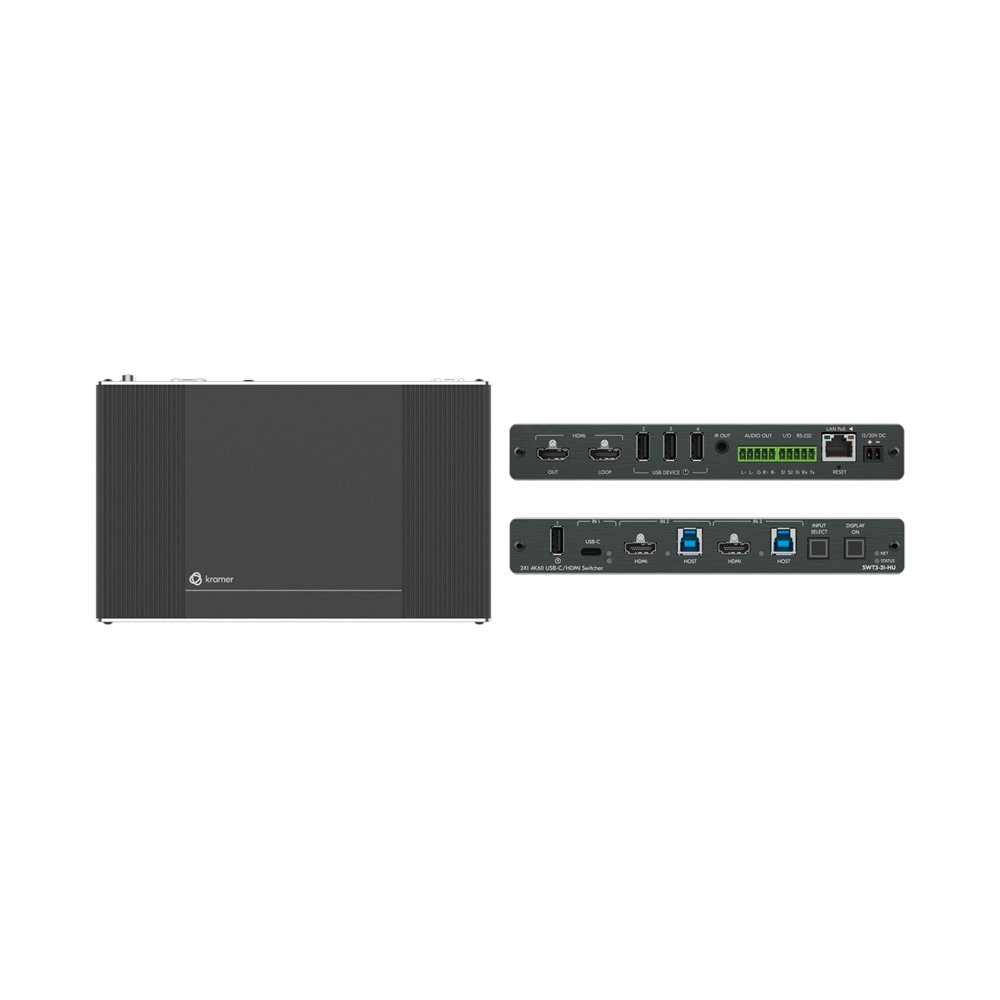 kramer electronics swt3-31-hu hdmi/minidp/vga/usb-c